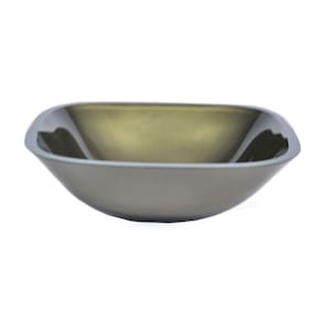 Cuba de Vidro Quadrada 35cm Ouro Envelhecido