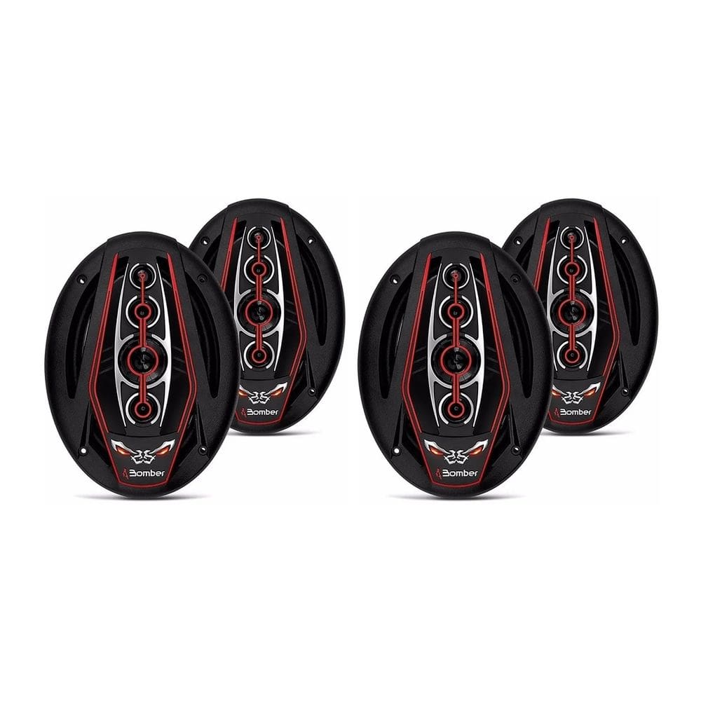 Kit 4 Alto Falante Bomber 6x9 Pol Bicho Papão 350w Rms Led 4ohms
