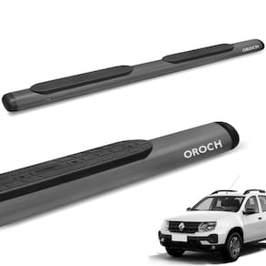 Estribo Lateral Oroch 2016 a 2024 Oval Oblongo Onix Grafite