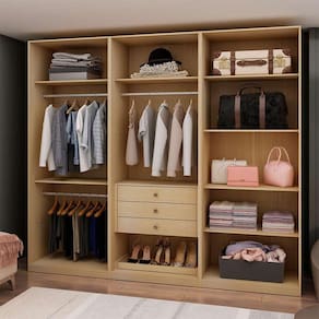 guarda-roupa closet modulado infinity 3 gv savana 240 cm