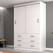 guarda-roupa solteiro veneza 2 pt 6 gv branco