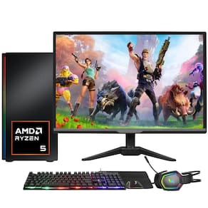 PC Gamer Completo Skill RGB AMD Ryzen 5 4600G, Gráficos Radeon VEGA 7, Monitor LED 20",Kit Gamer, 16GB DDR4 3200Mhz, SSD 256GB, Fonte 500W- SGX-0
