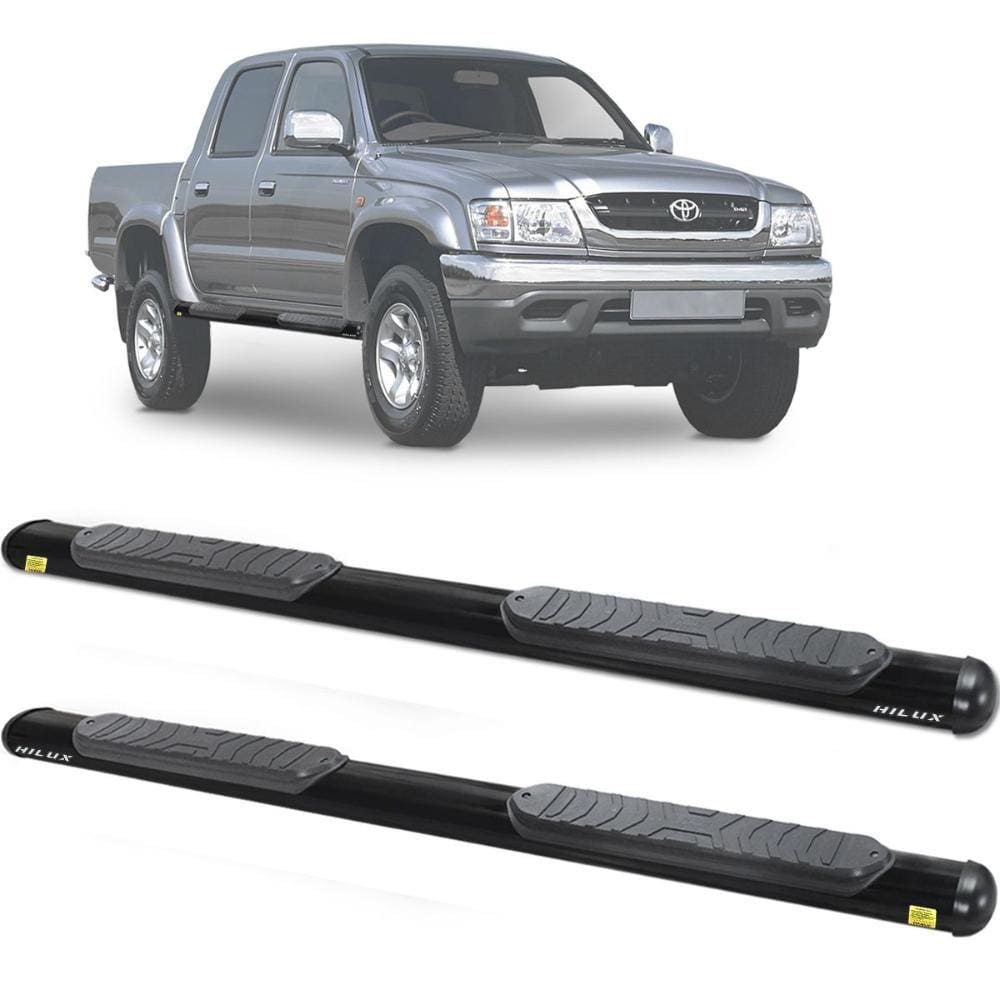 Estribo Hilux CD 1997 a 2004 Oblongo Oval Preto Track