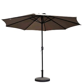 Ombrelone Central Bali Rivattis 270 Cm Em Alumínio Com Base Hdpe E Capa Em Poliéster Fendis