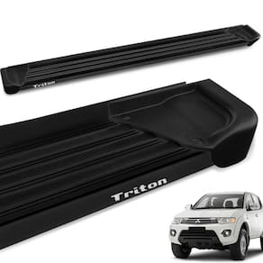 Estribo Lateral L200 Triton 2008 a 2018 Aluminio Preto A1