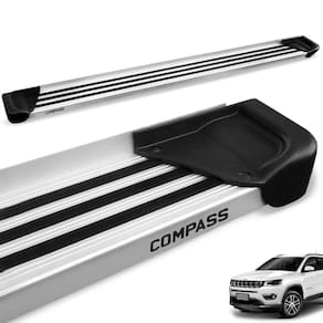 Estribo Lateral Compass 2017 a 2024 Aluminio Natural A1