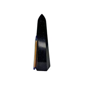 Ponta Quartzo Preto Pedra Natural Gerador Grande 20cm 846g