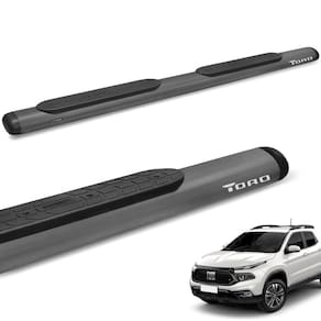 Estribo Lateral Toro 2016 a 2024 Oval Oblongo Onix Grafite Gtnox