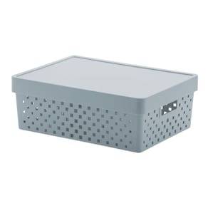 Organizador De Escritório C/Tampa 39X29X14Cm Verde Quadratta