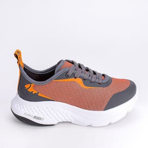 Tênis Infantil Masculino Esportivo Super Leve Grafite Laranja