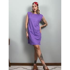 Vestido Aveloz Camisetão Muscle Tee Regata Roxa