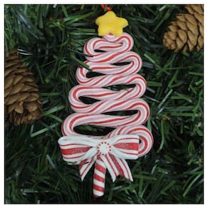 Enfeite Pendente Para árvore De Natal Pinheirinho Rosa 13,5cm
