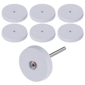 Kit 7 Discos Roda De Borracha 22Mm Haste 3Mm Polimento Fino