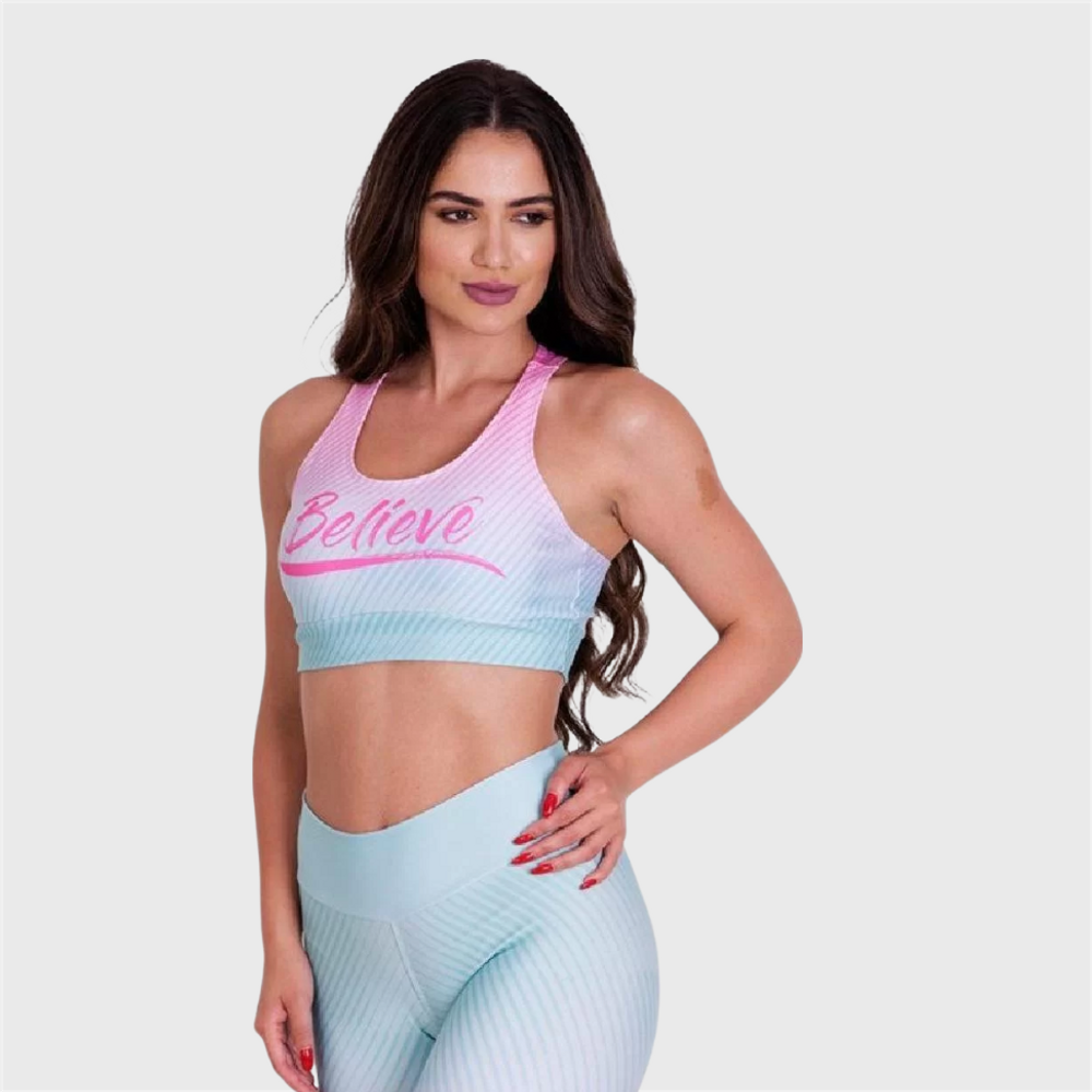 Top Fitness Nadador Sublimado Tie Dye Estampado