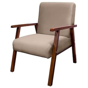 Poltrona Decorativa Bally Veludo Capuccino Para Estética Manicure - Wd Decor