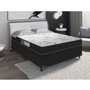 Cama Box Baú Casal + Colchão Portobel Egito Ortopédico D28 59x138x188