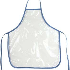 Avental Infantil Escolar Pintura Plástico Transparente Azul