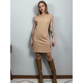 Vestido Aveloz Camisetão Muscle Tee Regata Caramelo