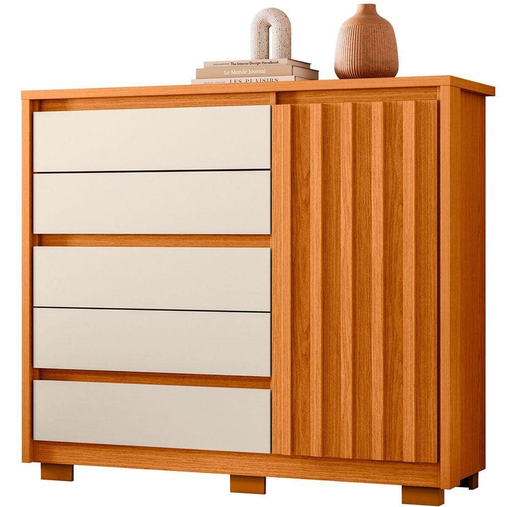 Cômoda Sapateira Duello 5 Gavetas 1 Porta