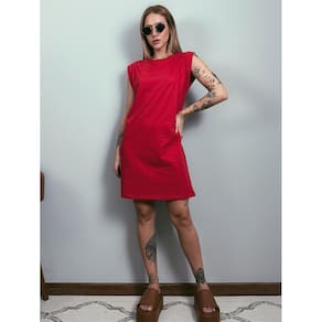 Vestido Aveloz Camisetão Muscle Tee Regata Vermelha