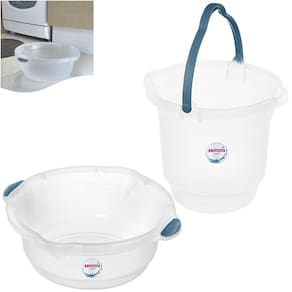Kit Balde 12 Litros Bacia Plástica Para Limpeza Casa Lavanderia - Sanremo