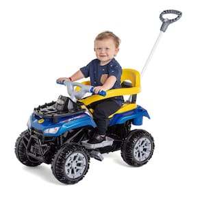 Carrinho de passeio Cross Up Azul Infantil com pedal empurrador