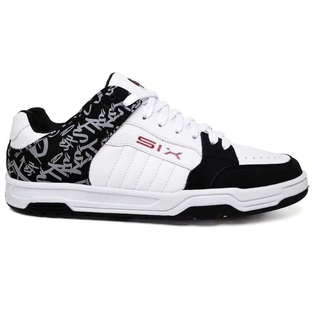 Tenis de Skate Masculino Six Dover Estilo Conforte e Durabilidade Profissional Branco