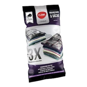 Kit 10 Saco Organizador Vácuo Edredom Cobertor Roupa 60x80cm