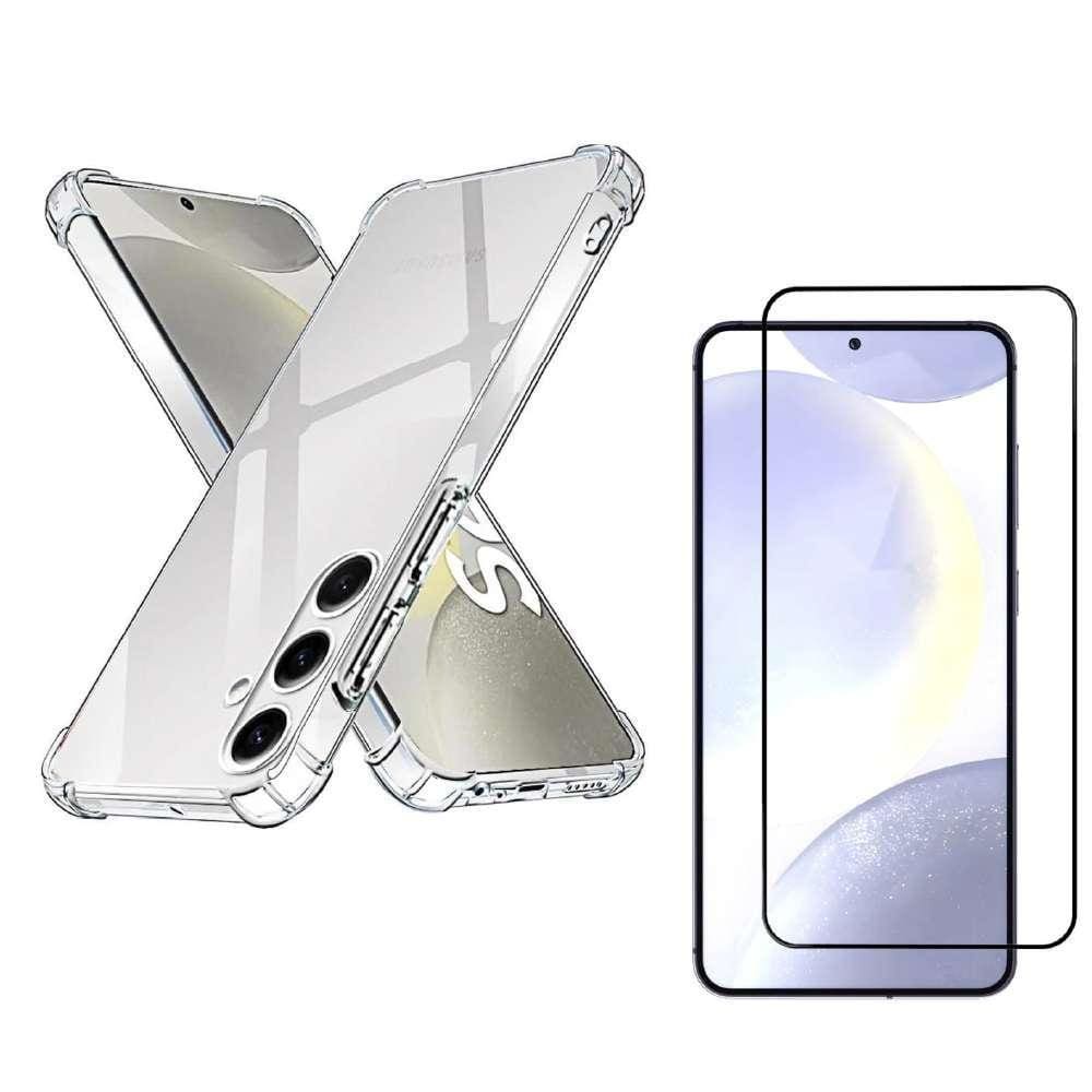 Capinha Anti Shock Para Samsung S24 + Película De Vidro 3D