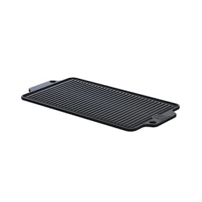 Chapa Dupla Face Slim em Ferro Fundido Lisa Grelhada 38x23cm