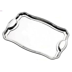 Bandeja Tramontina Retangular Em Inox Com Alças 49 X 34 Cm