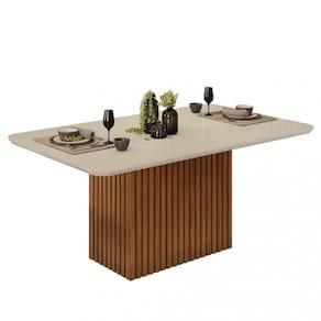Mesa de Jantar 170cm Tampo Curvo Canes DJ Móveis