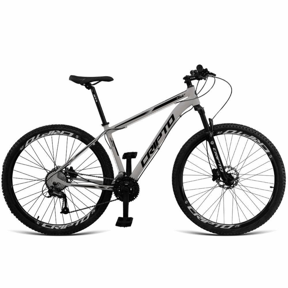 Bicicleta Aro 29 Cripto 24 Vel Freios Hidráulico E Suspensão - Prata-preto - 17" Prata-preto