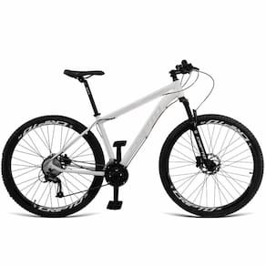Bicicleta Aro 29 Cripto 24 Marchas Freios Disco E Suspensão - Branco-prata - 19" Branco-prata