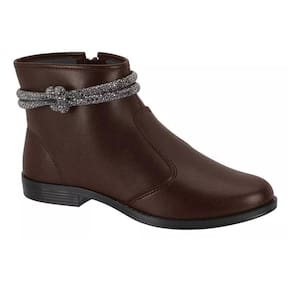 Bota Coturno Marrom Salto Baixo Moleca 5333.104
