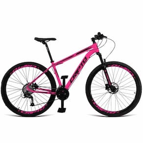 Bicicleta Aro 29 Cripto 24v Shimano Fr. Hidraulico-trava-k7 - Rosa-preto - 21" Rosa-preto