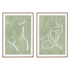 Kit 02 Quadros de Parede Decorativo Canvas Silhueta 60 Cm M02 - D`Rossi