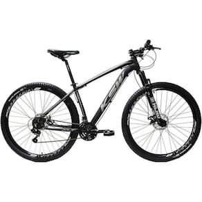 Bicicleta Aro 29 Ksw 1x9v Shimano Hidráulico Trava K7 11-40 - Preto-prata - 19" Preto-prata
