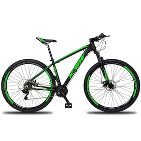 Bicicleta Aro 29 Ksw 27v Alivio, Freio Hidraulico E K7 11-36 - Preto-verde - 21 Preto-verde