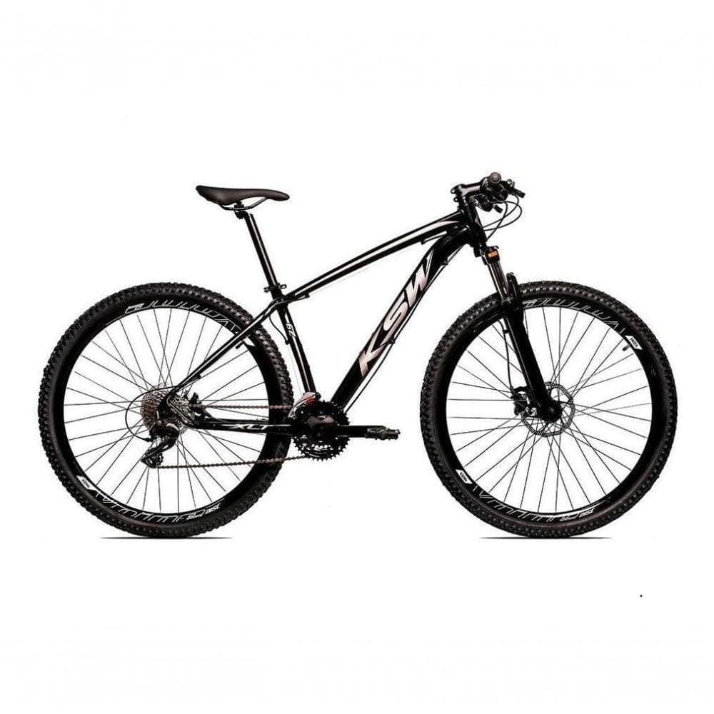Bicicleta Aro 29 Ksw Alum 27 Vel Freio Disco Hidráulico - Preto-prata - 19 Preto-prata
