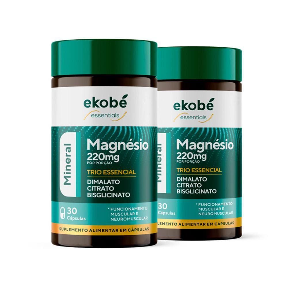 Magnésios 220mg Trio Essencial Neuromuscular 30 Cápsulas