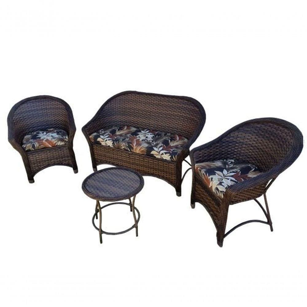 Conjunto De Sofá 1 Sofá + 2 Poltronas + 1 Mesa Centro