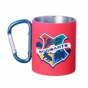 Caneca Mosquetão Hogwarts - Harry Potter - Aço Inox - Zona Criativa
