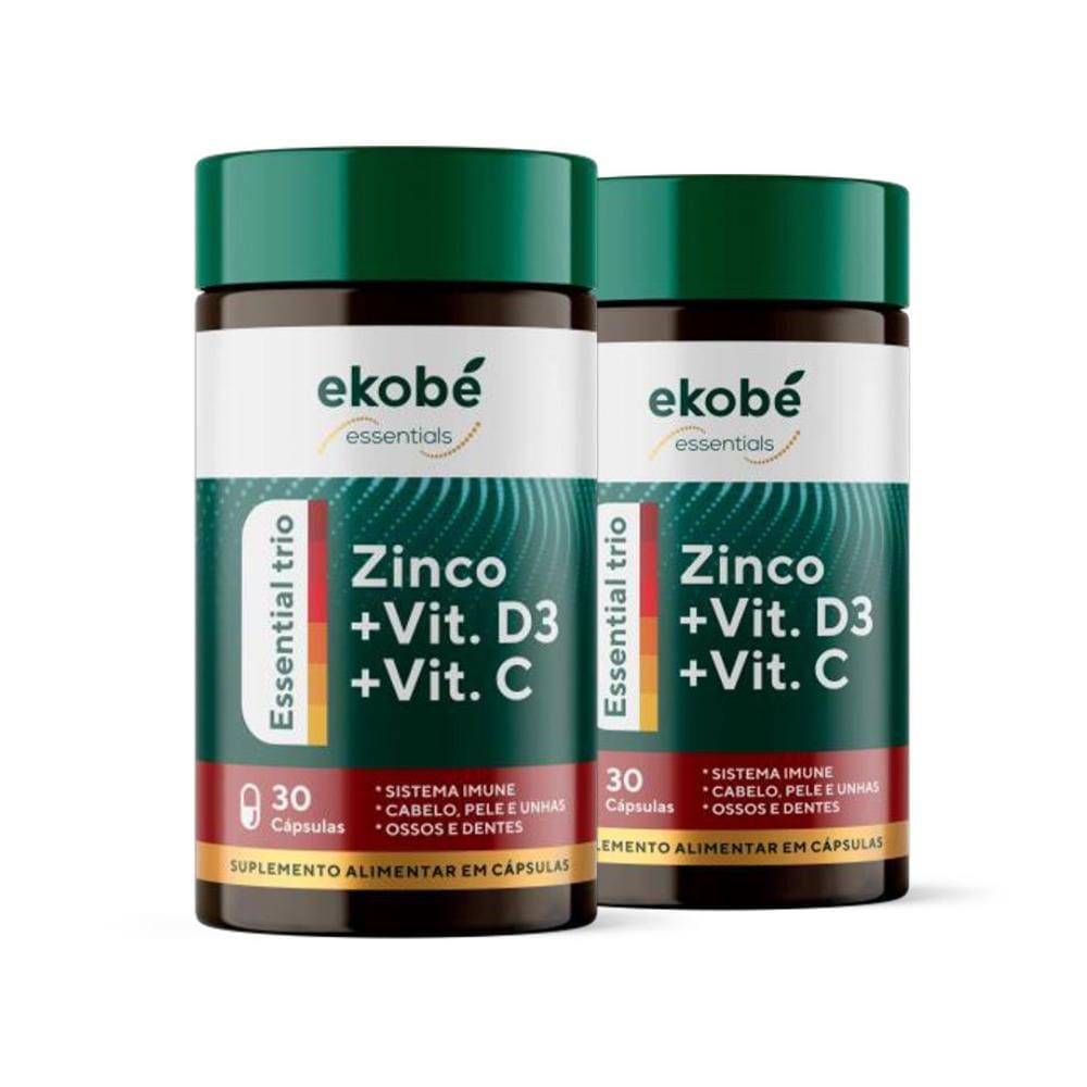 Trio Vitaminico Suplemento Vit D3 + Vit C 30 Cápsulas