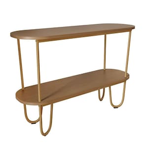 Aparador Requinte Pés De Aço Tubolar 120 Cm Canela/dourado Canela/dourado