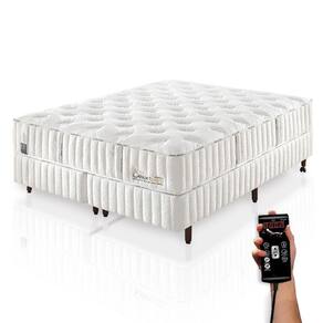Colchão De Látex Médio Box E Kit Spa Casal 138x188cm