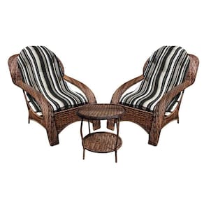 Conjunto De 2 Poltronas + Mesa De Centro Preto