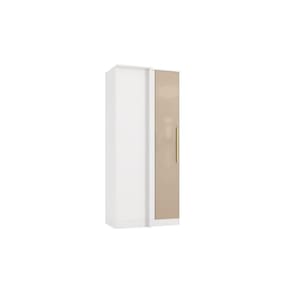 Guarda-roupa De Canto Reto Kappesberg Adapt Branco/macadâmia