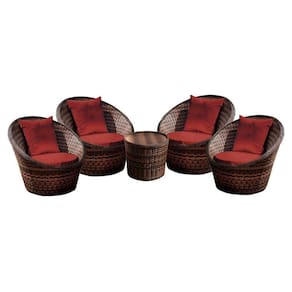 Conjunto De Poltronas Bola 4 Poltronas + 1 Mesa Centro