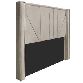 Cabeceira King Minsk P02 195cm Cama Box Suede Bege